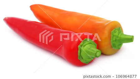 Two fresh banana peppers Two fresh banana peppers 106964877