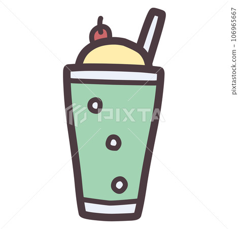 簡單變形瓜奶油蘇打水的插圖 106965667