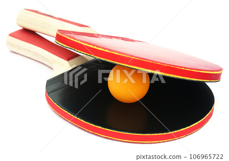 Table tennis bat and ball Table tennis bat and ball 106965722