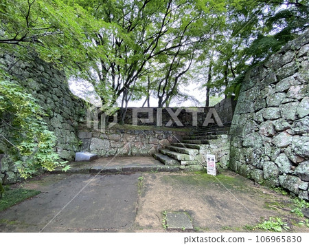 Tsuyama castle high stone wall 106965830