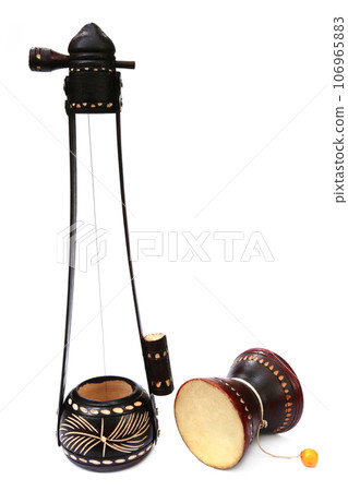 Bangladeshi musical instrument Ektara and Dugdugi 106965883