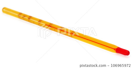 Thermometer over white background Thermometer over white background 106965972
