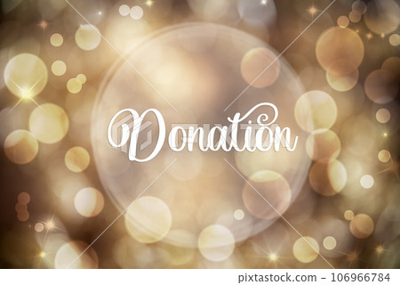 Golden Christmas Background With Bokeh and Text Donation 106966784