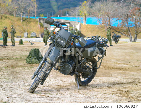 Ground Self-Defense Force reconnaissance motorcycle Ground Self-Defense Force reconnaissance motorcycle 106966927
