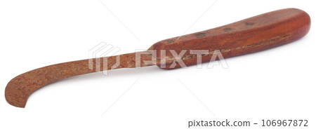 Rusty cutting tool of Bangladesh known as da 106967872