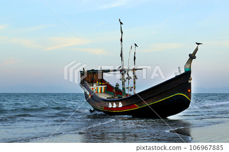 Fishing boat at the shore Fishing boat at the shore 106967885