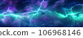 Abstract background featuring an array of electric currents and lighting bolts 106968146