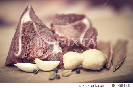 Raw beef with spices Raw beef with spices 106968458