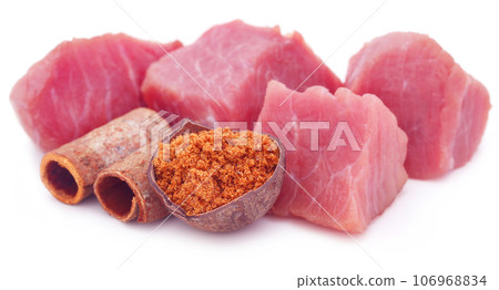 Raw beef with spices Raw beef with spices 106968834