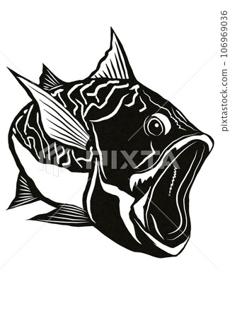 鯖魚的黑白插圖 鯖魚的黑白插圖 106969036