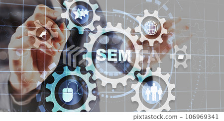 SEM Search Engine Optimization Traffic Website Internet Business Technology Communication Concept SEM Search Engine Optimization Traffic Website Internet Business Technology Communication Concept 106969341