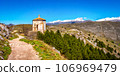 Santa Maria della Pieta church in Rocca Calascio - Abruzzo Gran Sasso national Park trail - South 106969479