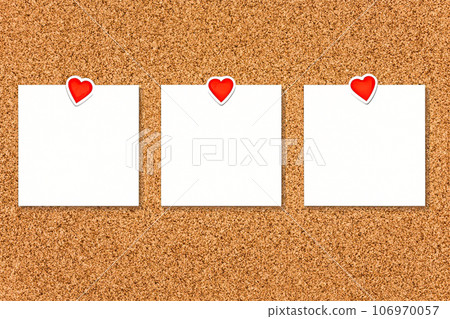 Cork board and memo paper AI generated image 106970057