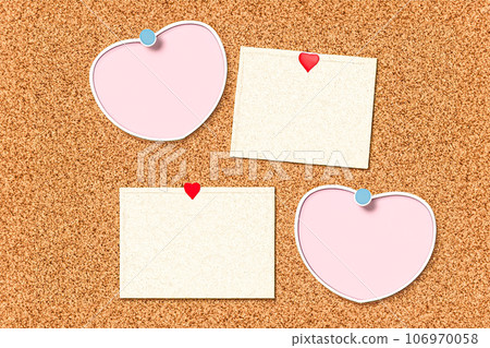 Cork board and memo paper AI generated image Cork board and memo paper AI generated image 106970058