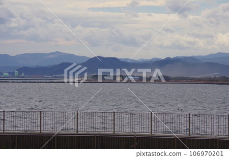 View towards Mt. Himine from Tsukimigaoka Seaside Park, Matsushige Town, Tokushima Prefecture 106970201