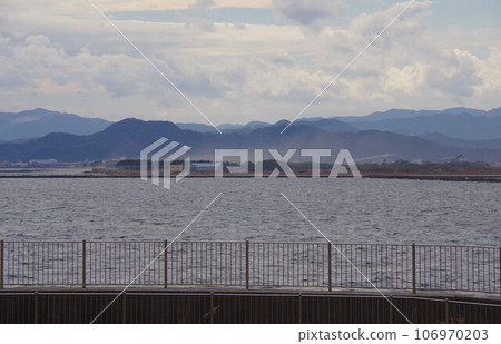 View towards Mt. Himine from Tsukimigaoka Seaside Park, Matsushige Town, Tokushima Prefecture 106970203