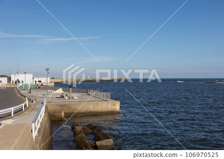 茨城縣中湊漁港的堤防 106970525