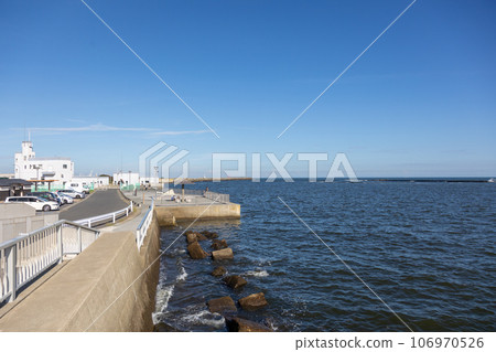 茨城縣中湊漁港的堤防 106970526