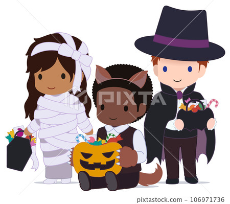 可愛的萬聖節孩子狼人多種族 5 可愛的萬聖節孩子狼人多種族 5 106971736