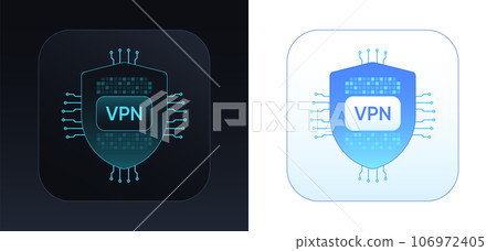 Secure VPN service. Protection shield with button for activation VPN connection. Virtual private network software and mobile app for safe business. Secure private proxy server. Vector illustration Secure VPN service. Protection shield with button for activation VPN connection. Virtual private network software and mobile app for safe business. Secure private proxy server. Vector illustration 106972405