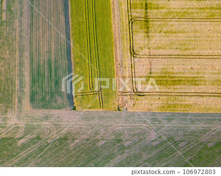 Abstract Aerial Patterns in Farm Field Landscape 106972803