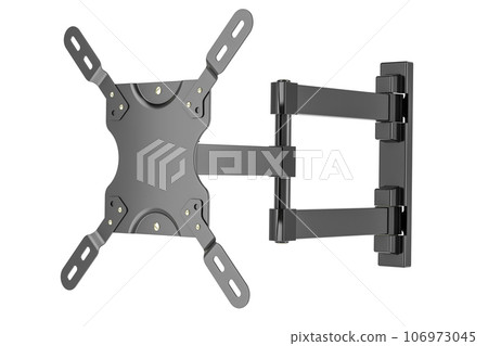 TV or monitor wall mount articulating arm bracket, 3D rendering TV or monitor wall mount articulating arm bracket, 3D rendering 106973045