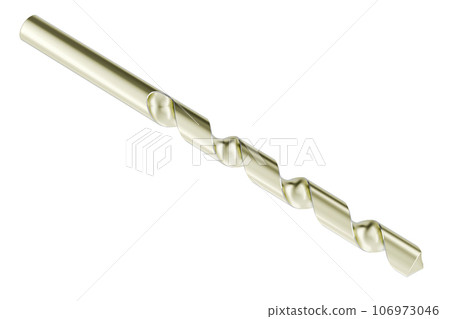 One drill bit, 3D rendering One drill bit, 3D rendering 106973046