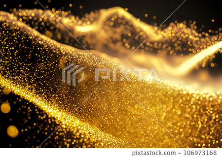 金色光芒閃耀抽象背景粒子 AI 生成圖像 106973168