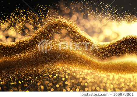 金色光芒閃耀抽象背景粒子 AI 生成圖像 106973801