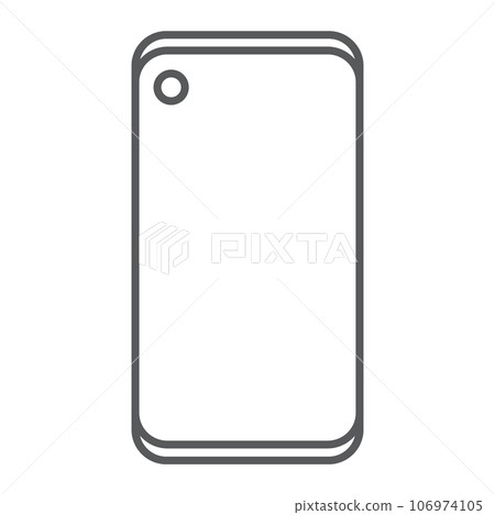 Display hole for selfie camera thin line icon, device and communication, smartphone sign, vector graphics, a linear pattern on a white background. Display hole for selfie camera thin line icon, device and communication, smartphone sign, vector graphics, a linear pattern on a white background. 106974105