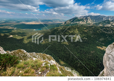 Summer Mountain Landscape with Lakes from Mountain Top 106974841