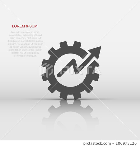 Productivity icon in flat style. Process strategy vector illustration on isolated background. Seo analytics sign business concept. Productivity icon in flat style. Process strategy vector illustration on isolated background. Seo analytics sign business concept. 106975126
