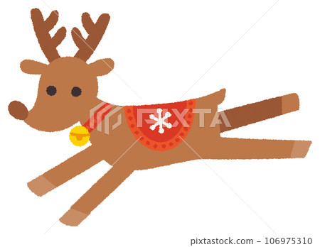 Reindeer hand drawn vector illustration/Christmas 106975310