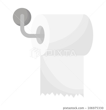 toilet paper on the holder. vector illustration 106975330