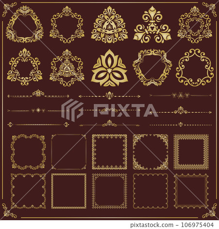 Vintage Big Set of Classic Vector Patterns. Collection of Graphics 106975404