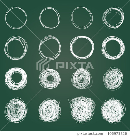 Circle line sketch icon in hand drawn style. Circular scribble doodle vector illustration on isolated background. Pencil or pen bubble sign business concept. Circle line sketch icon in hand drawn style. Circular scribble doodle vector illustration on isolated background. Pencil or pen bubble sign business concept. 106975826