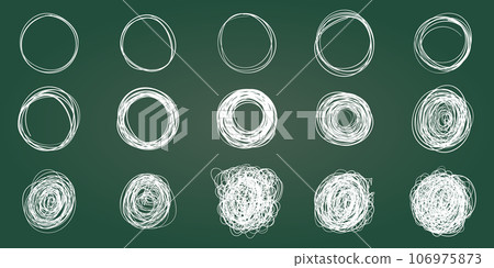 Circle line sketch icon in hand drawn style. Circular scribble doodle vector illustration on isolated background. Pencil or pen bubble sign business concept. Circle line sketch icon in hand drawn style. Circular scribble doodle vector illustration on isolated background. Pencil or pen bubble sign business concept. 106975873