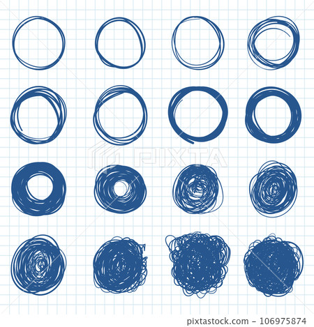 Circle line sketch icon in hand drawn style. Circular scribble doodle vector illustration on isolated background. Pencil or pen bubble sign business concept. Circle line sketch icon in hand drawn style. Circular scribble doodle vector illustration on isolated background. Pencil or pen bubble sign business concept. 106975874