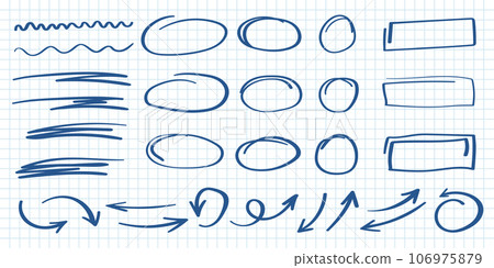 Arrow circles and abstract doodle icon in hand drawn style. Number vector illustration on isolated background. Letters, arrows sign business concept. Arrow circles and abstract doodle icon in hand drawn style. Number vector illustration on isolated background. Letters, arrows sign business concept. 106975879