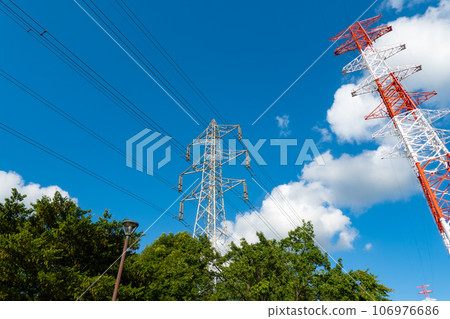 Transmission line tower 106976686