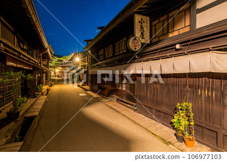 Gifu Hida Takayama townscape night view 106977103