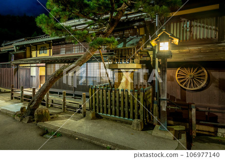 Gifu Hida Takayama townscape night view 106977140