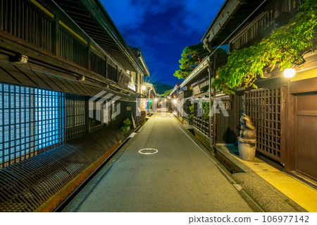 Gifu Hida Takayama townscape night view Gifu Hida Takayama townscape night view 106977142