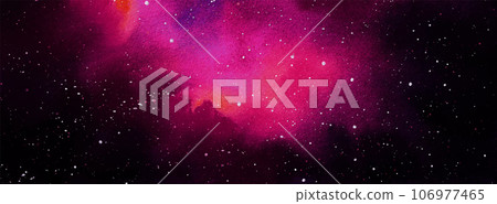 Vector cosmic illustration. Beautiful colorful space background. Watercolor Cosmos Vector cosmic illustration. Beautiful colorful space background. Watercolor Cosmos 106977465