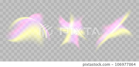 Set of color gradient overlays, pastel shapes of color refraction. Y2K design elements. Vector illustration on a transparent background Set of color gradient overlays, pastel shapes of color refraction. Y2K design elements. Vector illustration on a transparent background 106977864
