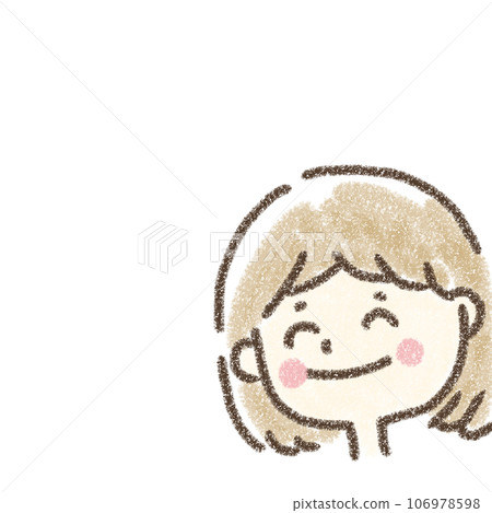 Girl hand drawn illustration smile Girl hand drawn illustration smile 106978598