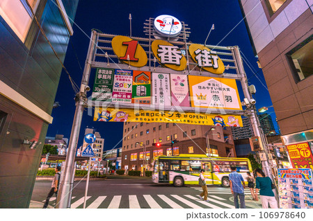 日本東京城市景觀赤羽站前的酒吧區景觀(背景為赤羽站) 日本東京城市景觀赤羽站前的酒吧區景觀(背景為赤羽站) 106978640