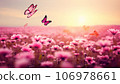 Pink flower for breast cancer day background concept 106978661