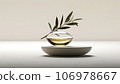 Bottle of olive oil perfume. AI generative 106978667