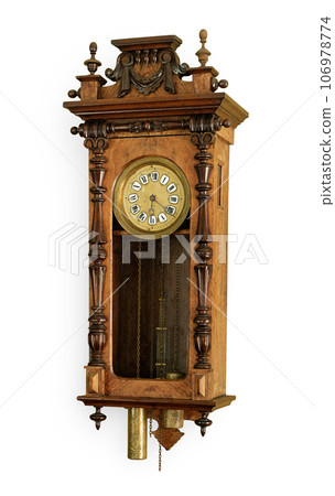 Antique wooden wall clock 106978774
